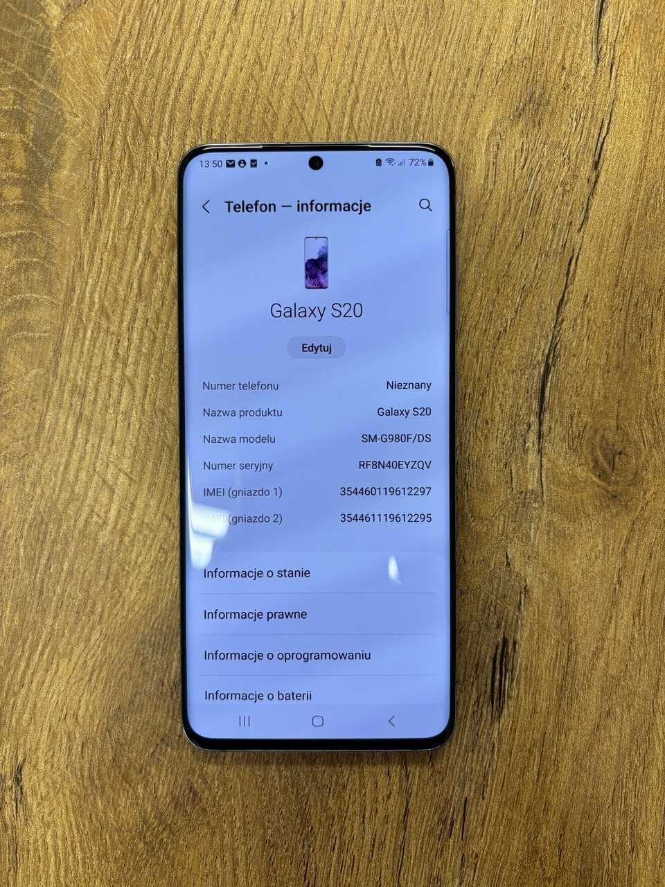 Samsung Galaxy S20 8/128GB Dual SIM, stan bardzo dobry