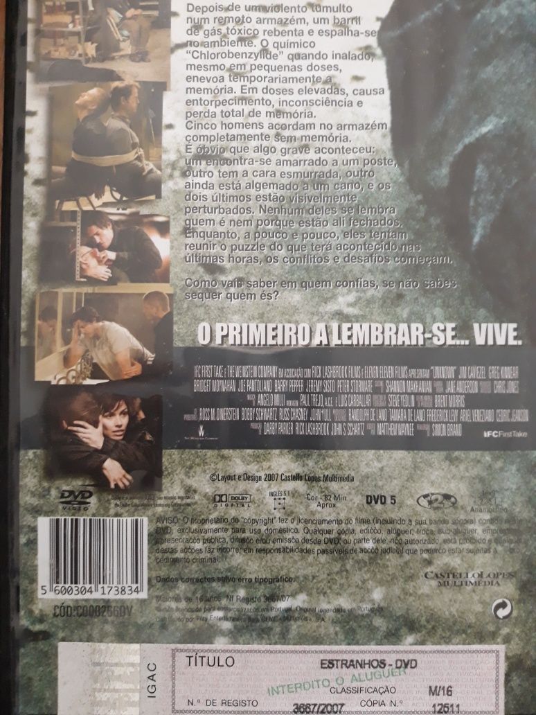DVD Estranhos (Jim Caviezel)