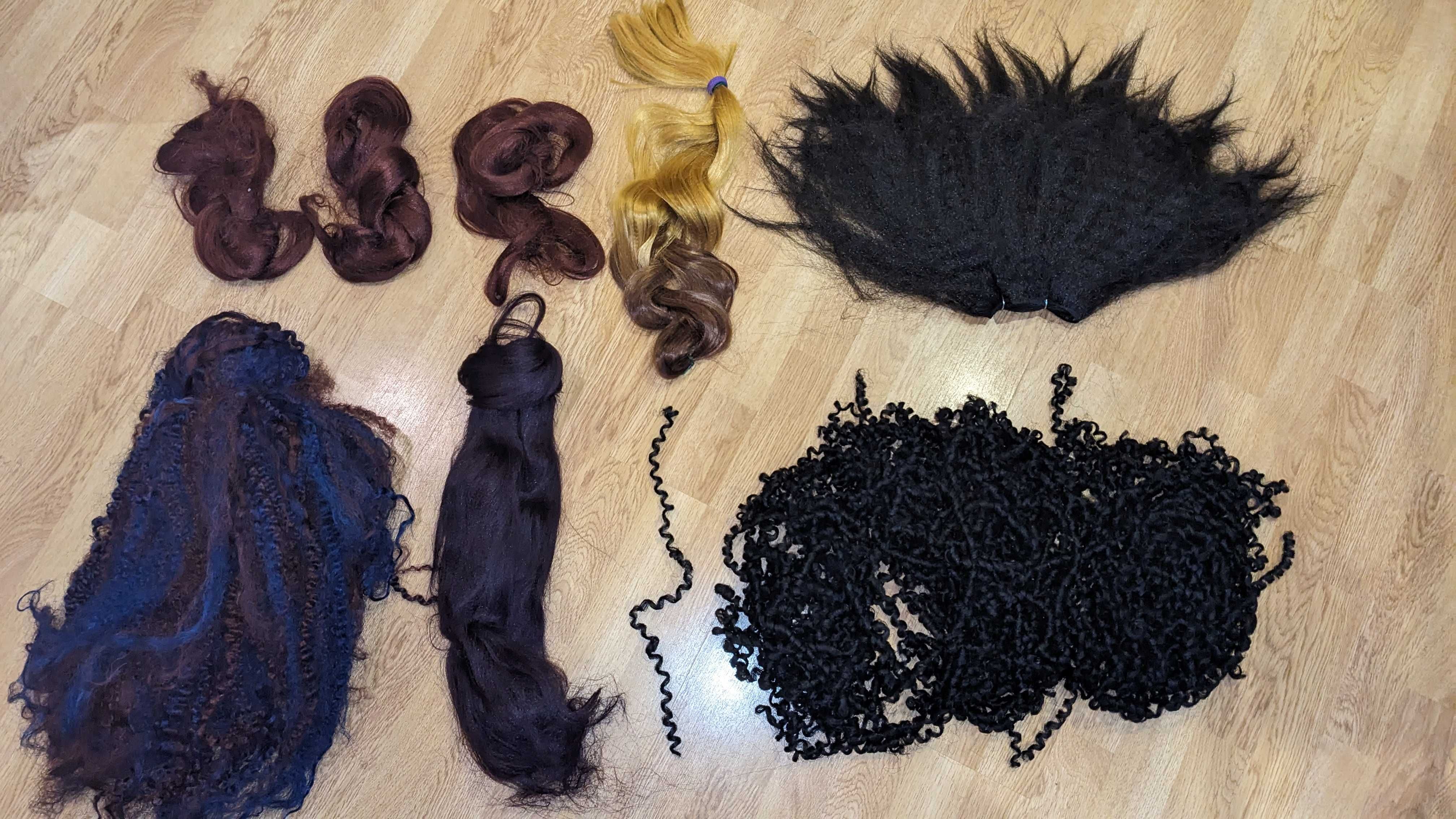 Прядки волосся дреди косички афро натуральні kanekalon косплей