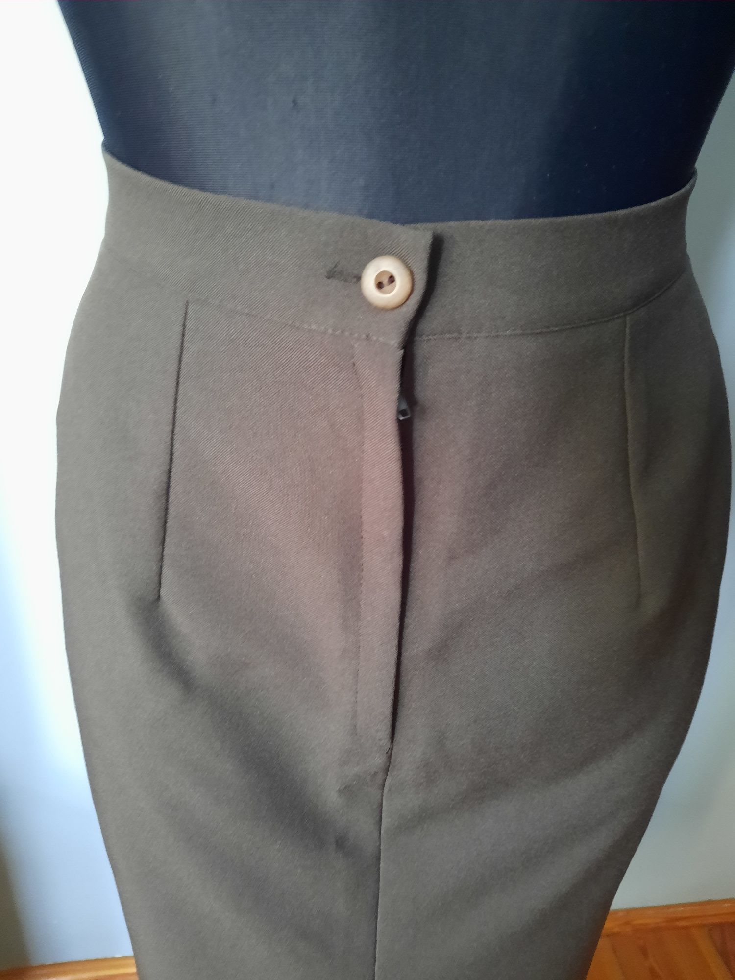 Spódnica ołówkowa ciemna zieleń elegancka r.38 M