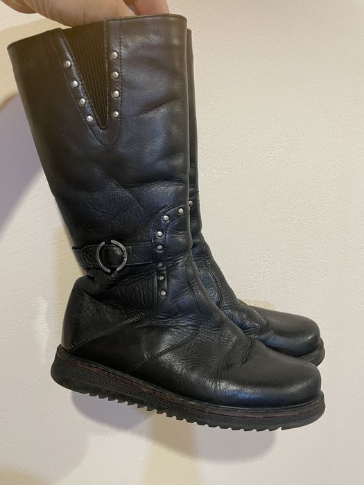 Шкіряні зимові сапожки для дівчинки в гарному стані в 33 розмірі