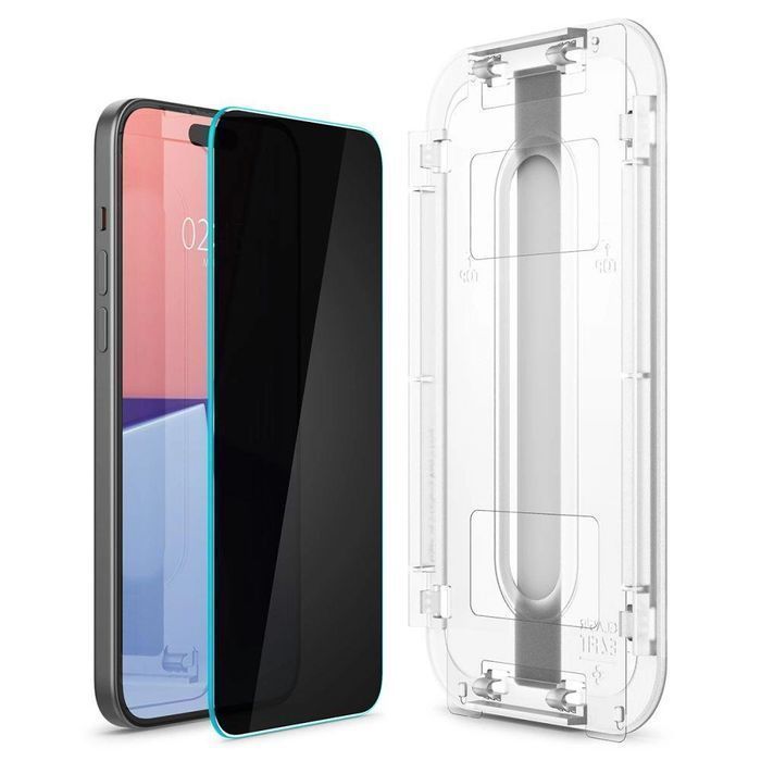 Szkło Hartowane Spigen Glas.tr iPhone 15 Pro Privacy, Łatwa Instalacja