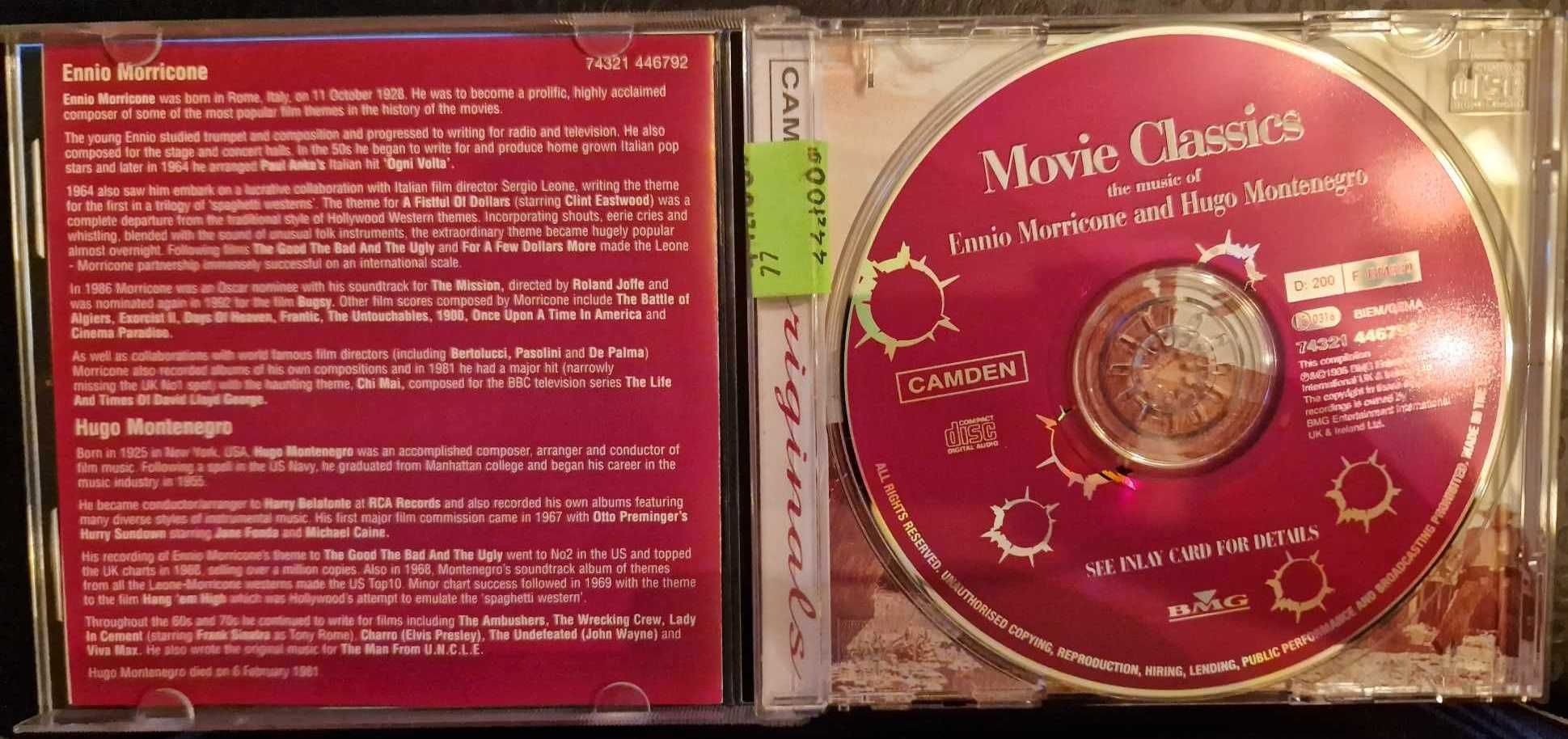 Movie Classics Ennio Morricone And Hugo Montenegro CD Soundtrack OST