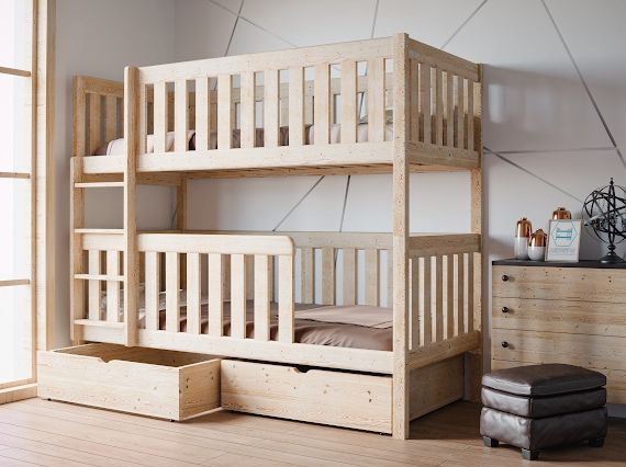 Łóżko piętrowe OLA + SZUFLADY