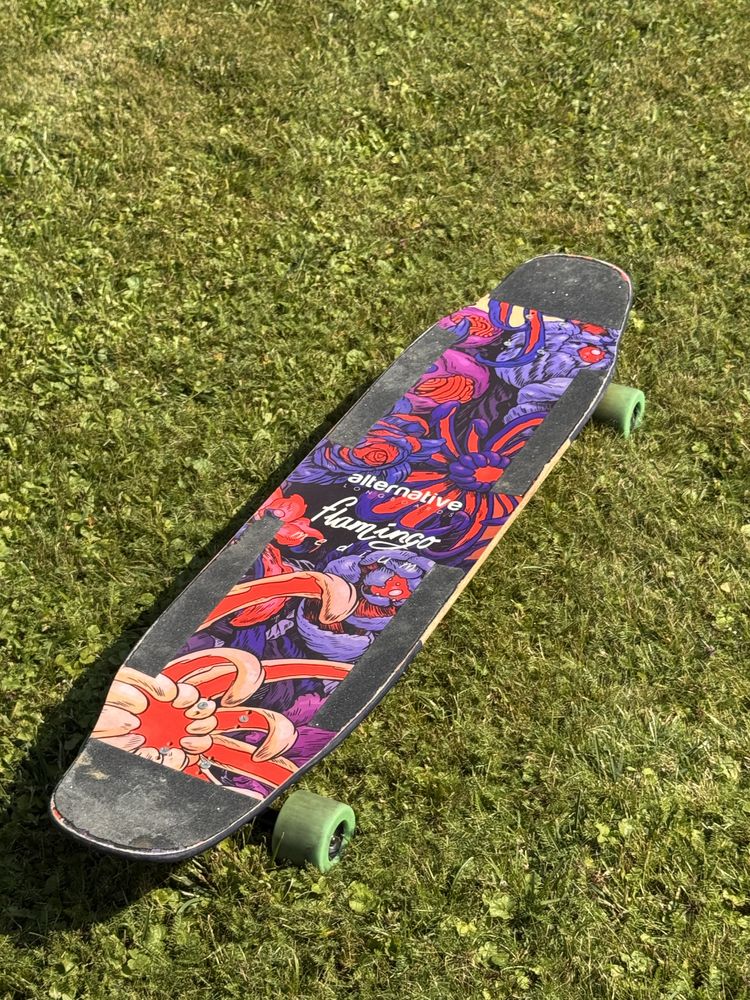Longboard Alternative Flamingo Medium Nowe Łożyska Super Stan