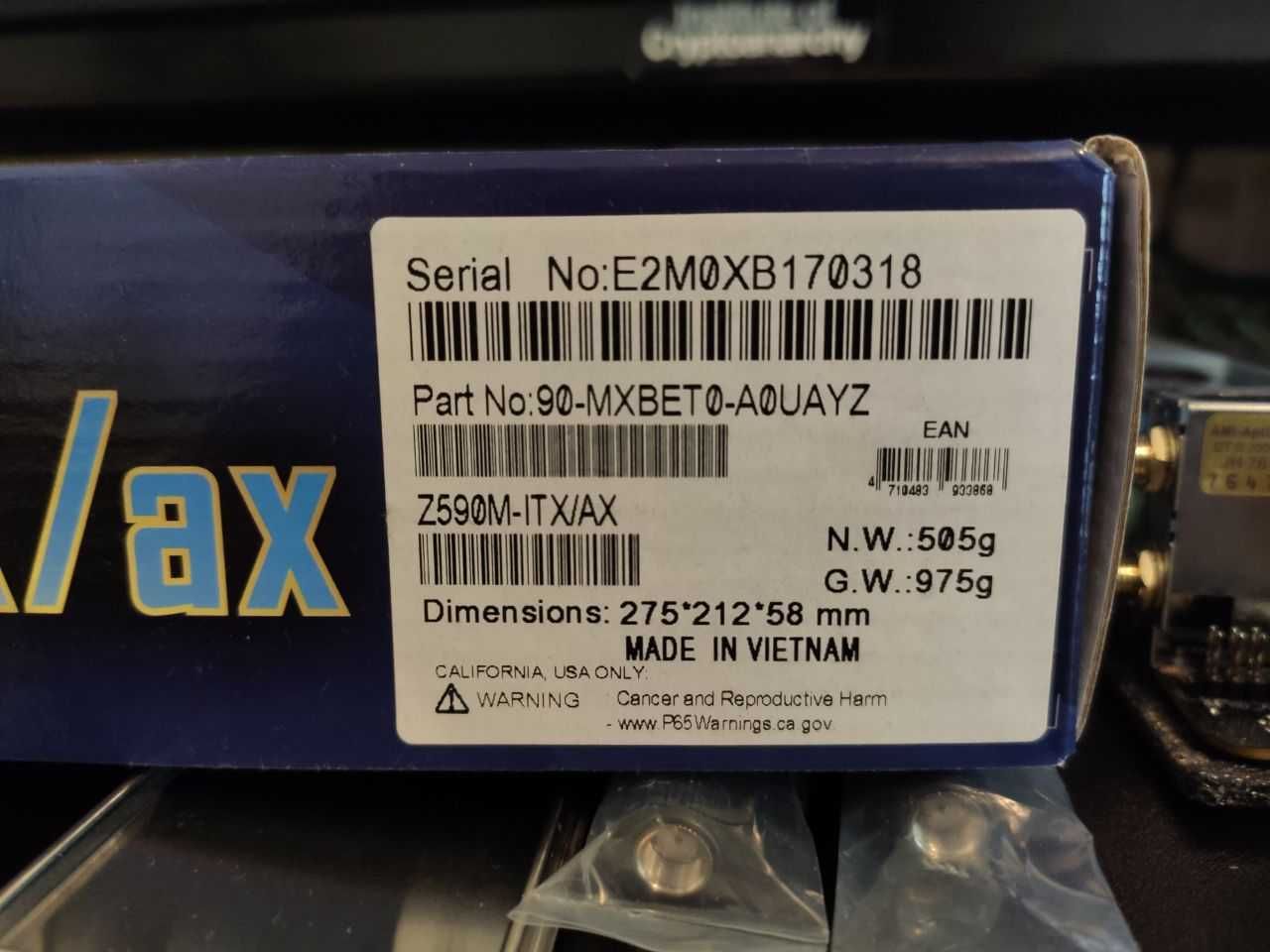 Материнська плата ASRock Z590M-ITX/AX LGA 1200 Intel Z590 SATA 6Gb/s