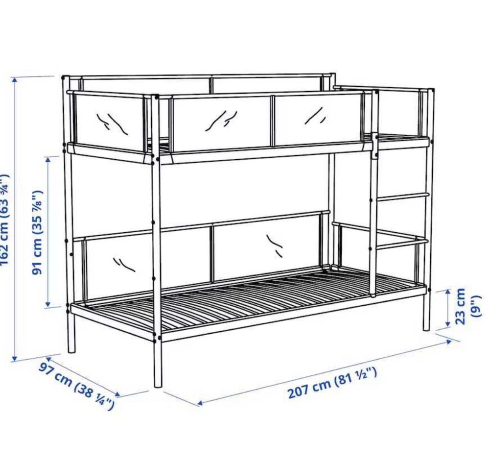 lòzko piętrowe Ikea vitval