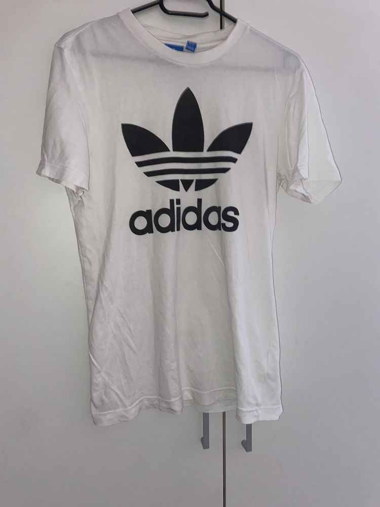 t-shirt bialy adidas