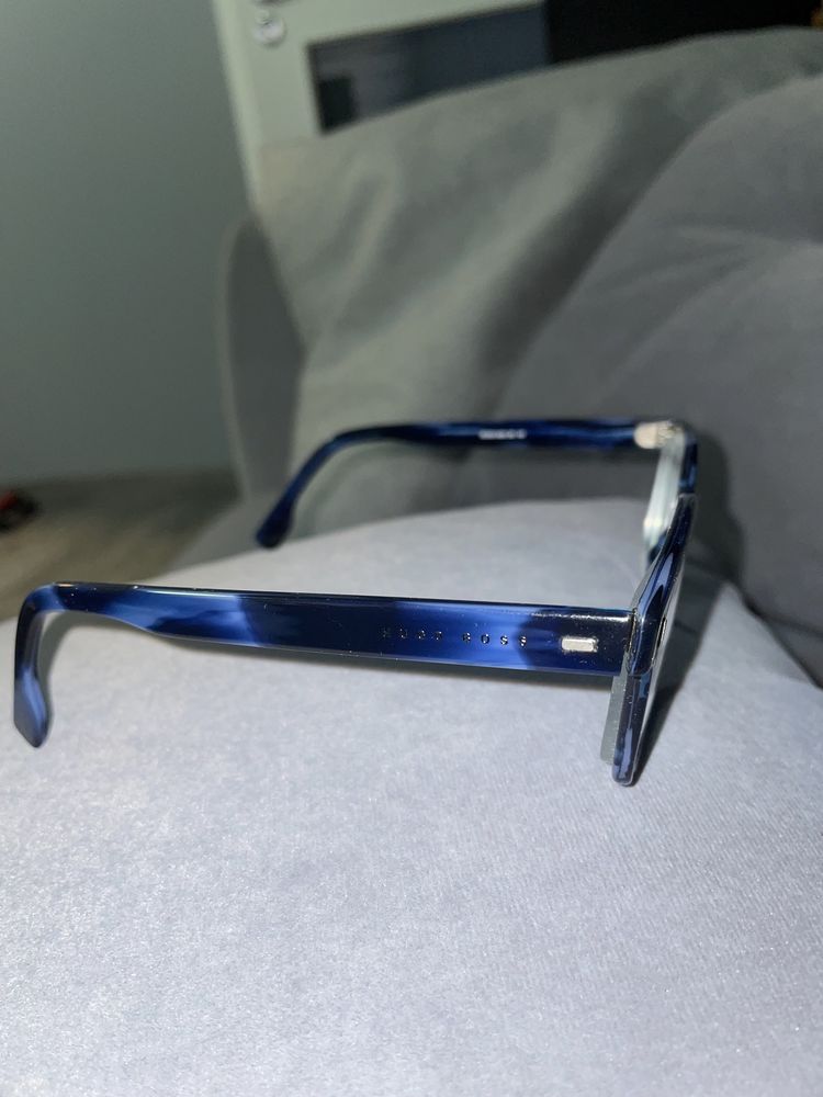 Okulary korekcyjne do biura Hugo Boss niebieskie