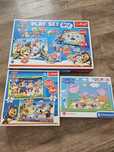Puzzle, gra Psi patrol, Świnka Peppa