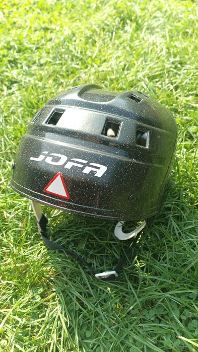 Kask jofa rolki hokej nr 215 r.49 56cm czarny z brokatem stan bdb