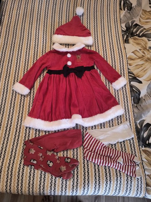 Strój mikołajki sukienka mikołaja świąteczna 92-98