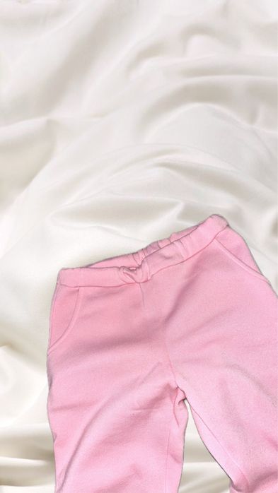 Теплый розовый костюм