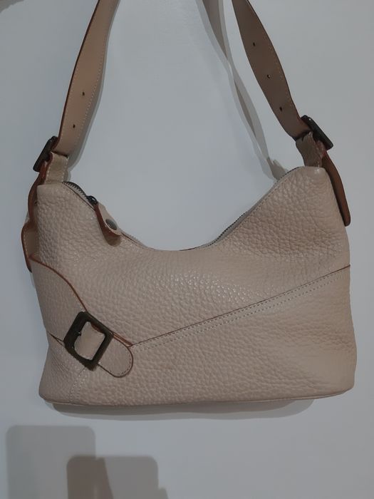 Carteira de pele bege