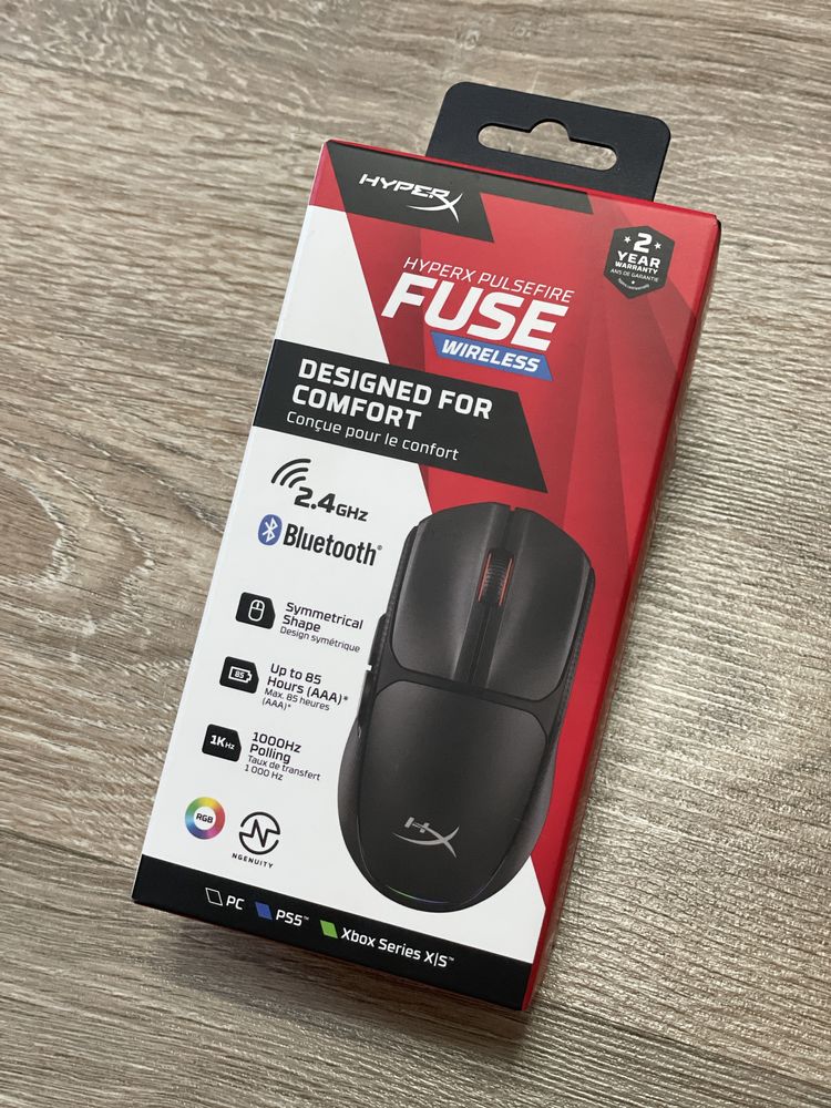 Мишка HyperX Pulsefire Fuse Wireless/Bluetooth Black (A1KY6AA)