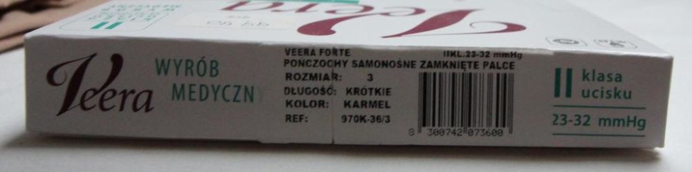 Pończochy przeciwżylakowe Veera Forte r.3 karmel