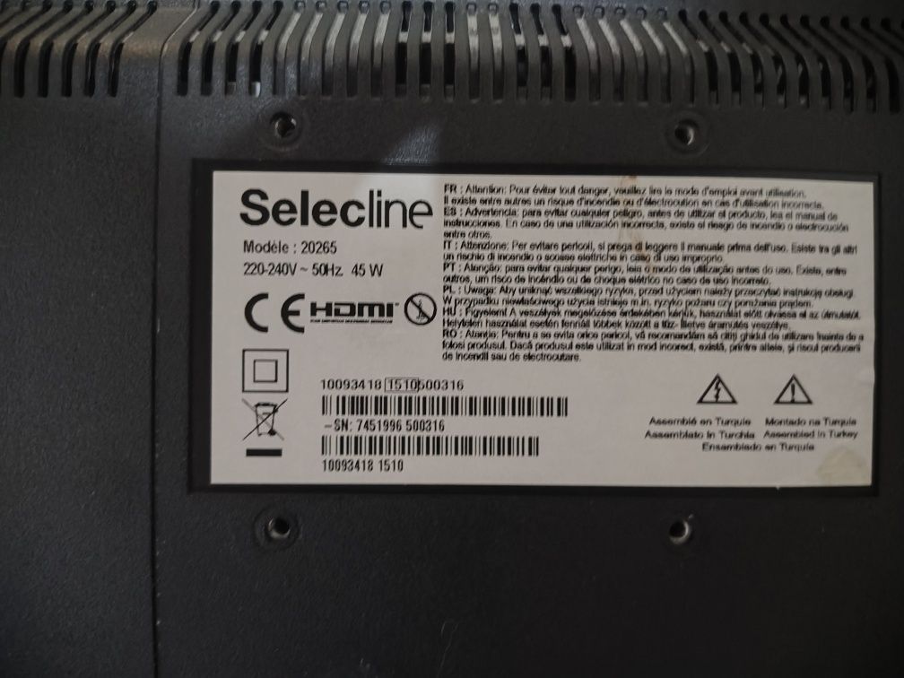 Tv selecline 20 polegadas com comando