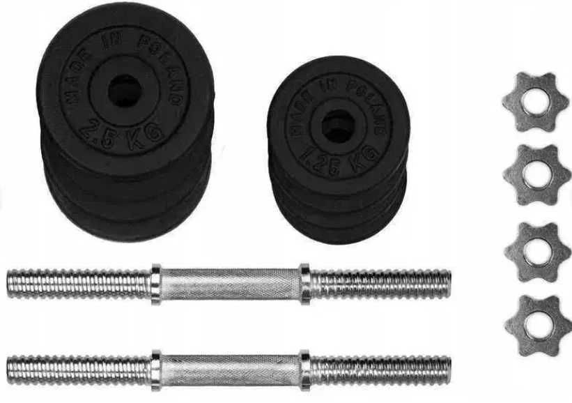 HANTLE ŻELIWNE 2x10kg gryf Talerze zestaw 20kg