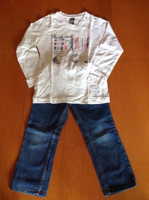calças e t-shirts de menino 4 anos Chicco, Tiffosi e Zara