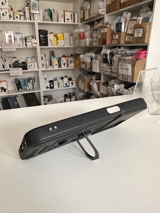 Etui Plecki Pancerne czarne + SZKŁO Cały ekran do Samsung Galaxy M35