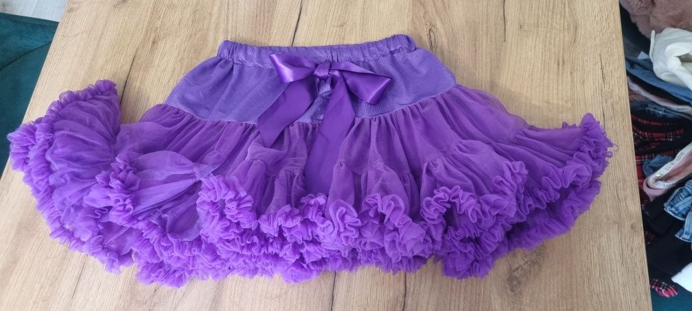 Spódniczka tutu tiul fiolet 122-128