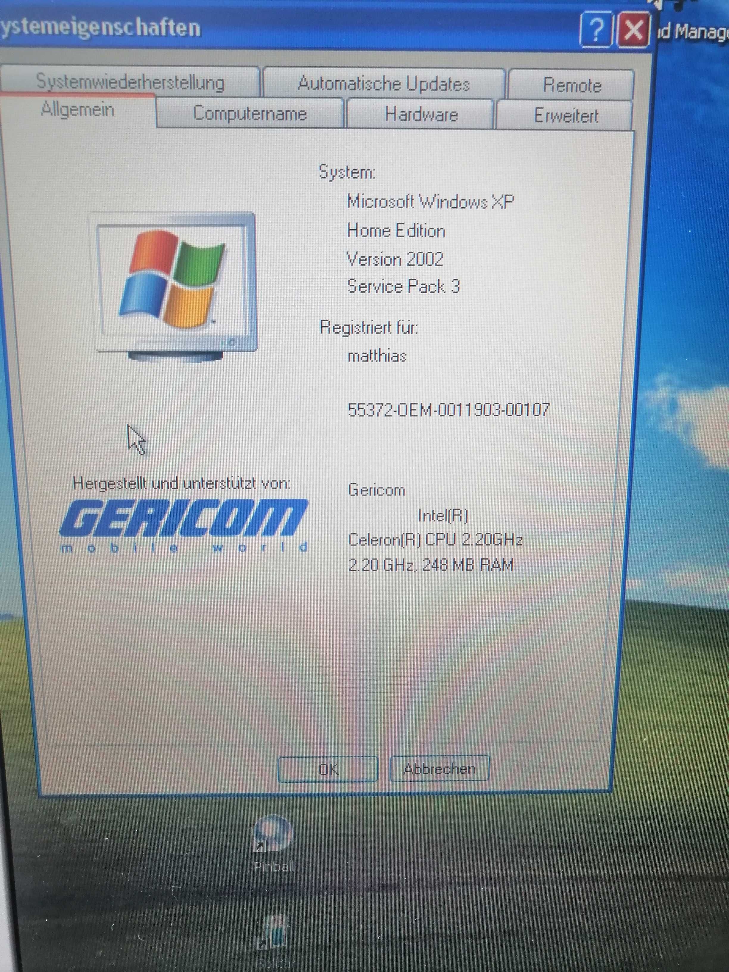 laptop gericom hummer 2020e xl dvd cd rw 09/03