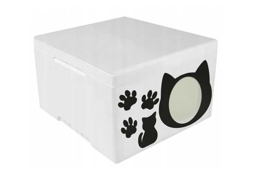 Domek Styropianowy Ciepła Buda Budka Legowisko Posłanie Dla Kota Na