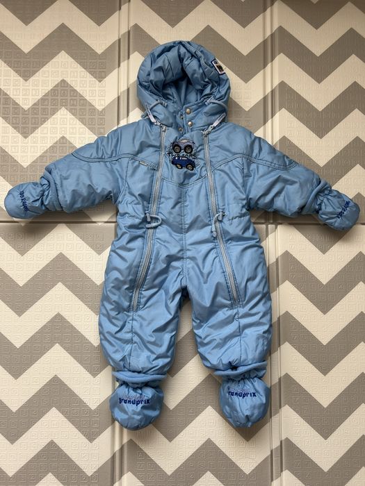 Зимовий комбінезон-конверт для хлопчика Bokollo, 74 розмір
