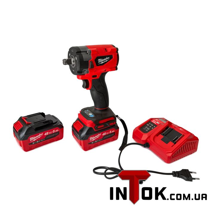 Аккумуляторный гайковерт Milwaukee M18 | 350Nm | 48V | 5.0 A/h