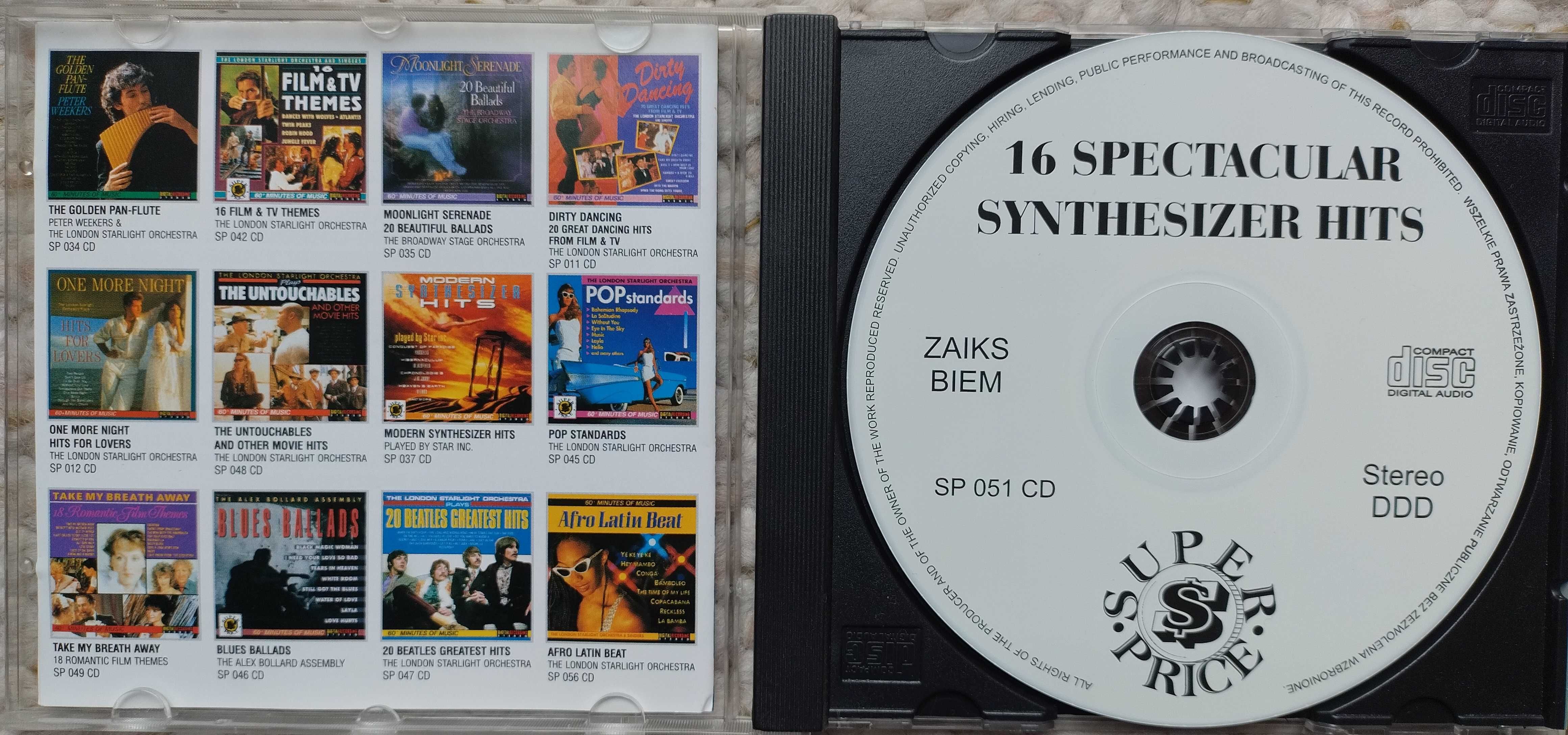 płyta CD muzyka filmowa: "16 Spectacular Synthesizer Hits”