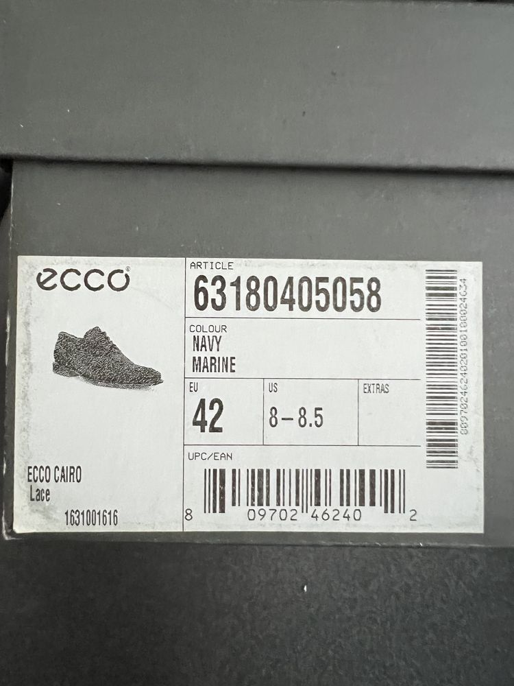 ECCO Cairo 42 kolor navy marine zamsz