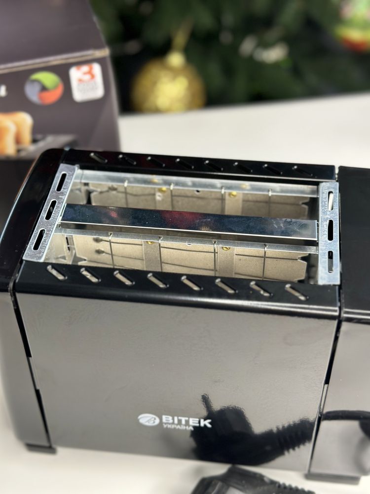 ПОТУЖНИЙ Тостер на 2 тости 1000Вт 2 Slice Toaster BITEK BT-263