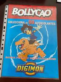 Caderneta Cromos-Poster-Digimon- Bollycao-50-Cromos-Por Colar-Panrico