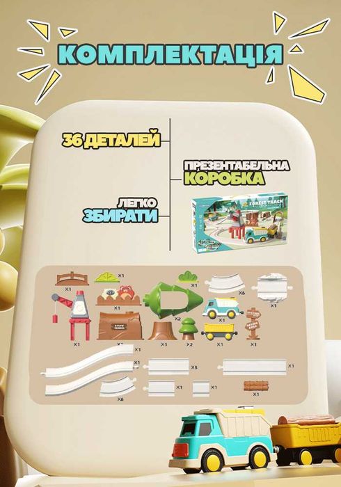 Іграшкова залізна дорога дітей (залізниця потяг поїзд дитячий паровоз)