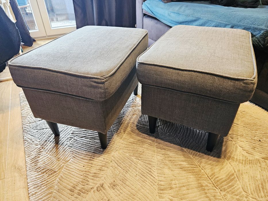 PUFY- szare, marki IKEA ,  stan bardzo dobry