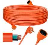 przedłużacz kabel ogrodowy do kosiarki 50m budowl. gruby sznur 3x2,5mm