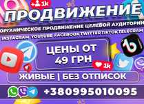 Раскрутка Instagram Viber TikTok Telegram Facebook Подписчики Реклама