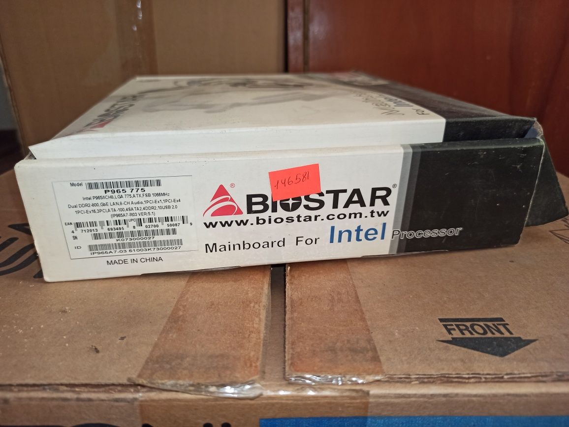 Материнська плата BioStar p965 775 + процесор Intel