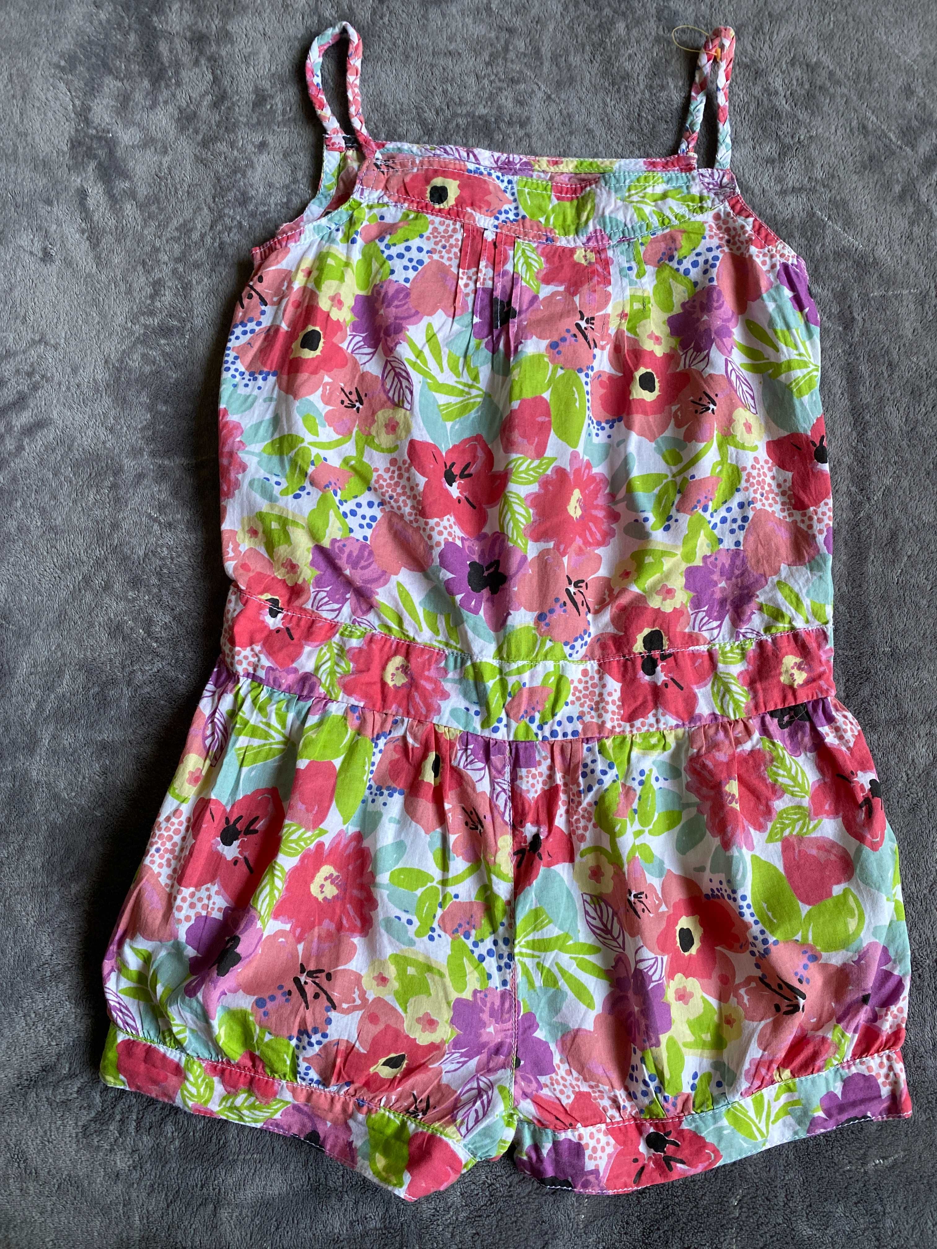 Piękny letni kombinezon w kwiaty M&S nowy ! - rozm. 140