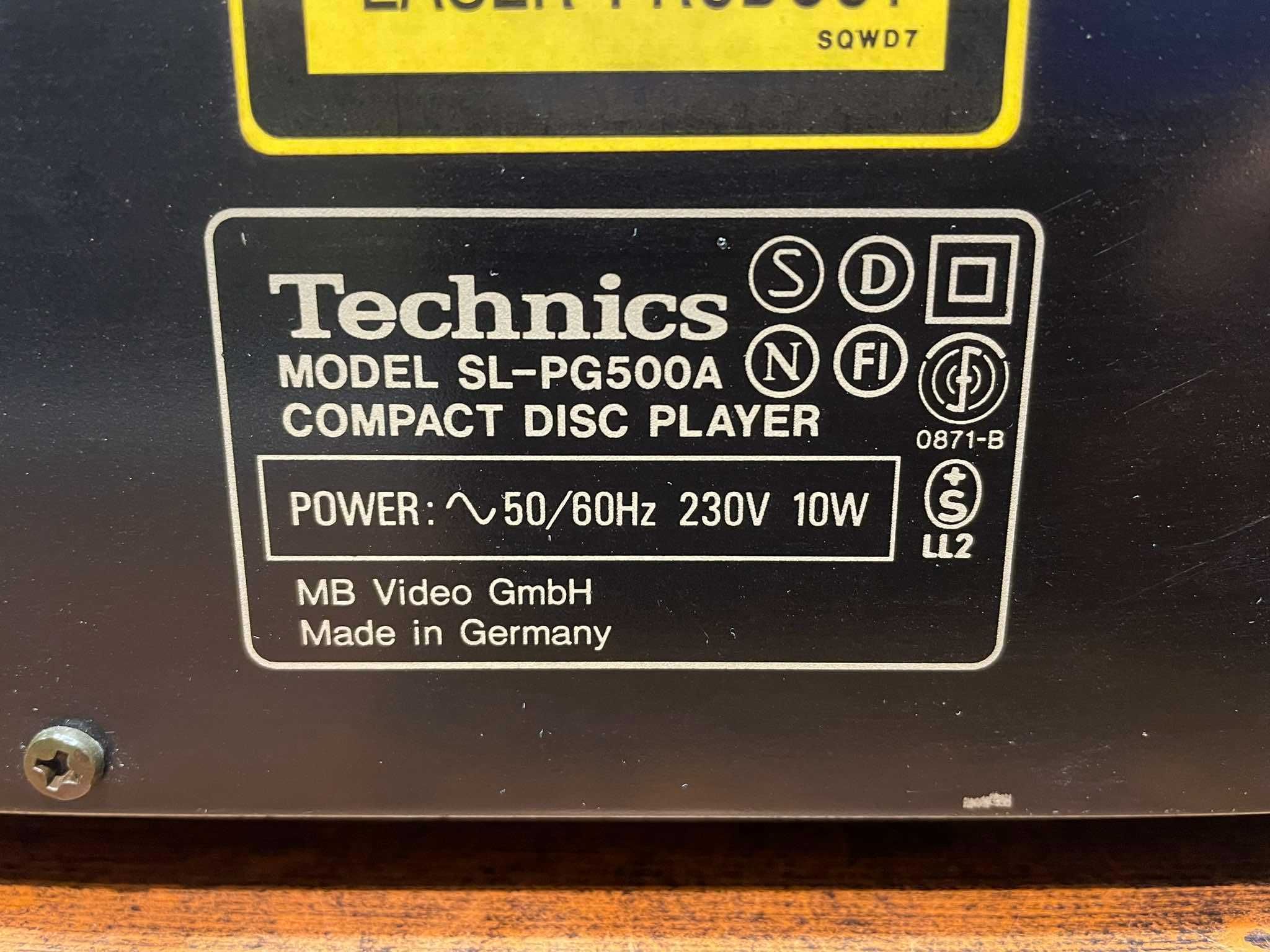 Odtwarzacz CD Technics SL-PG500A