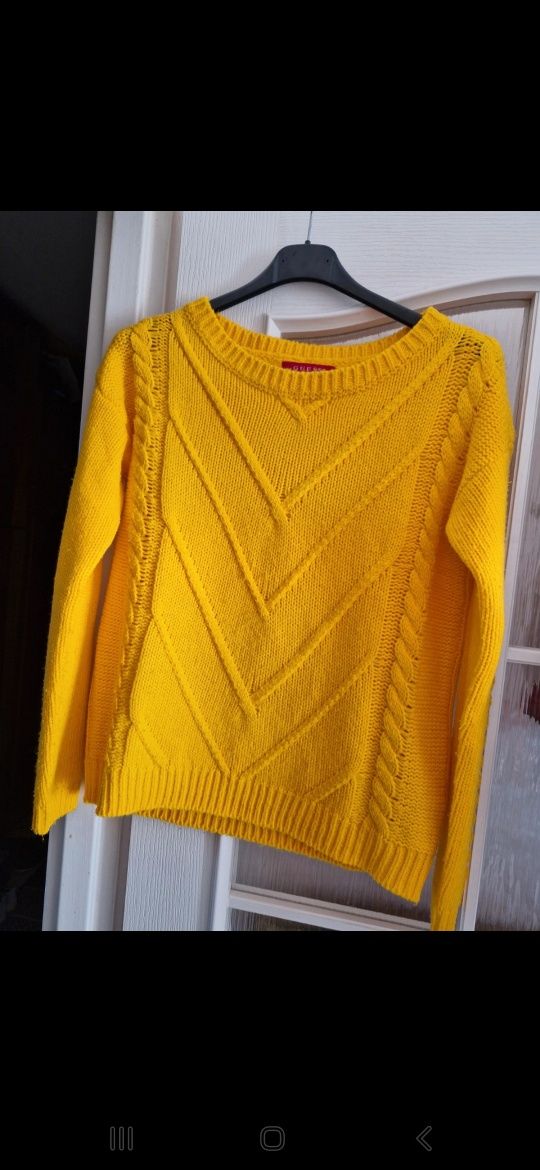 Sweter Guess XS żółty