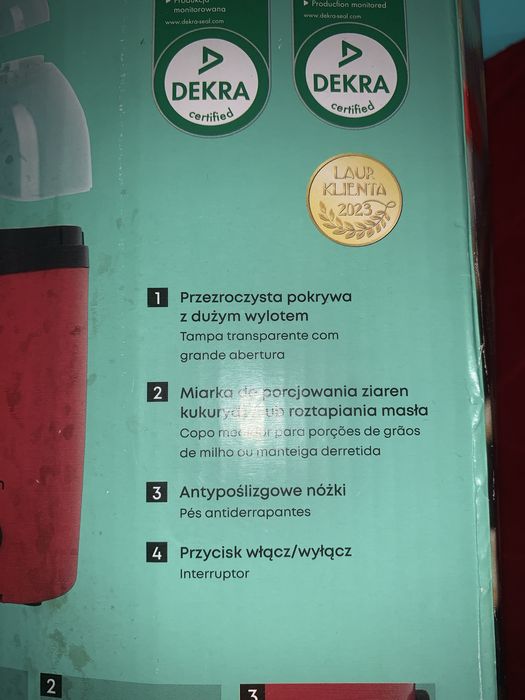 Urządzenie do popcornu 60g moc 1200 W- Hoffen