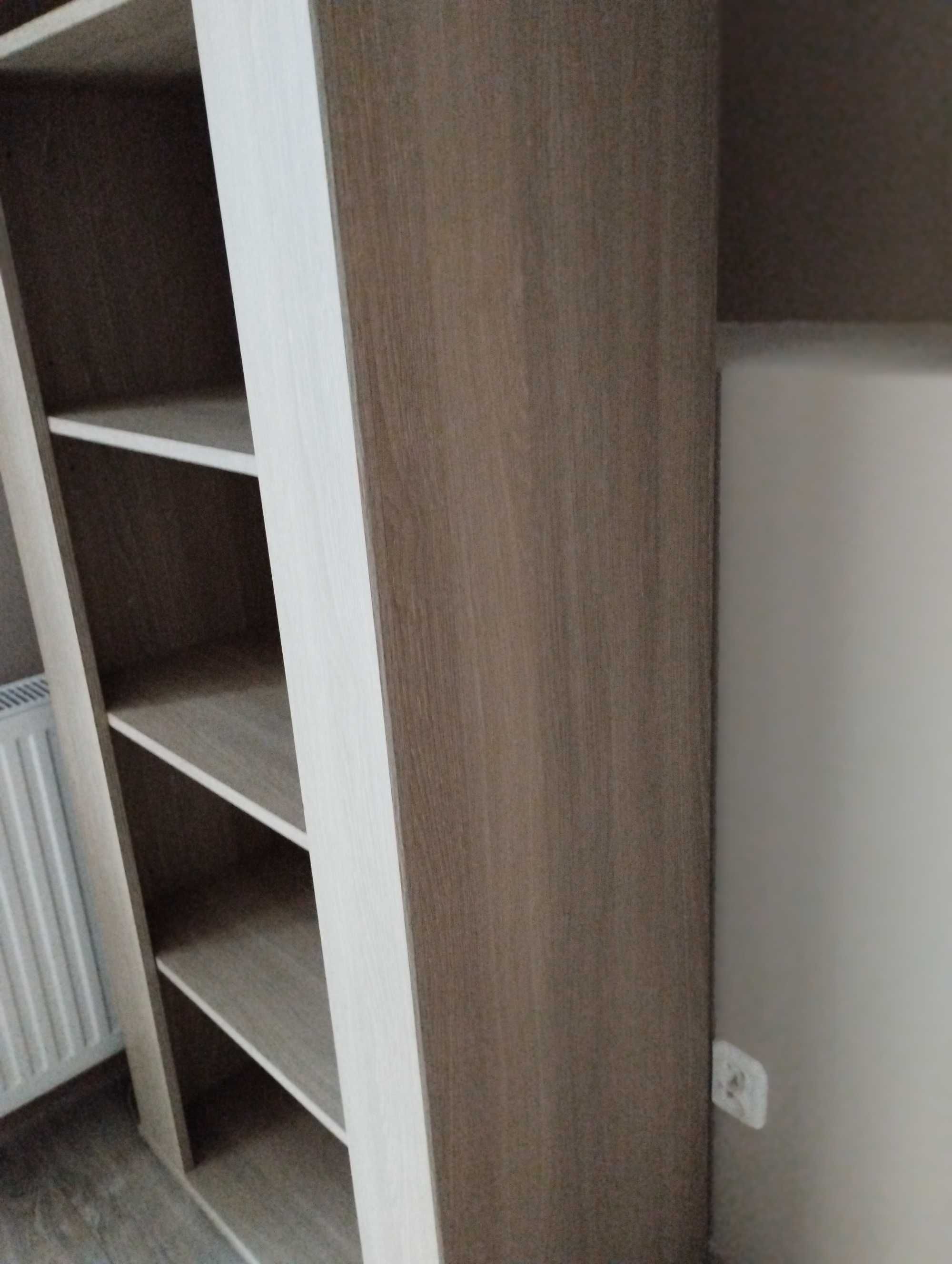 regał z półkami wnękami na książki szafka dąb latte Wójcik