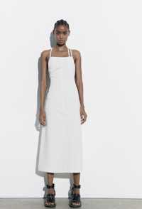 Белое платье , лен, Zara