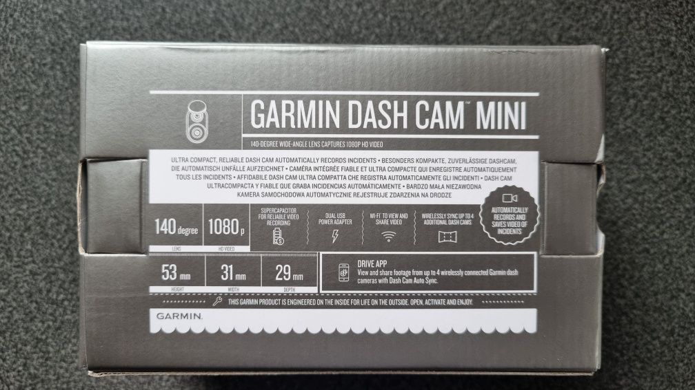 Garmin dash cam mini 2 wideorejestrator