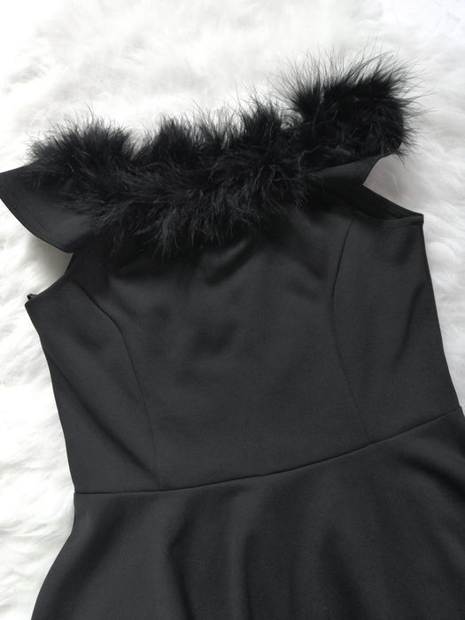 Bluzka top z piórami pióra i baskinką vintage retro lata 20