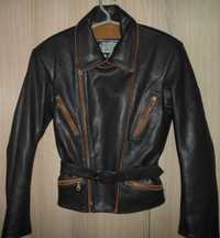 куртка кожаная косуха мотокуртка размер XXS наш 44