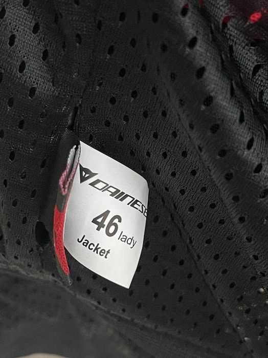 Casaco DAINESE Ribelle Air Tex Lady Black / Lava-Red