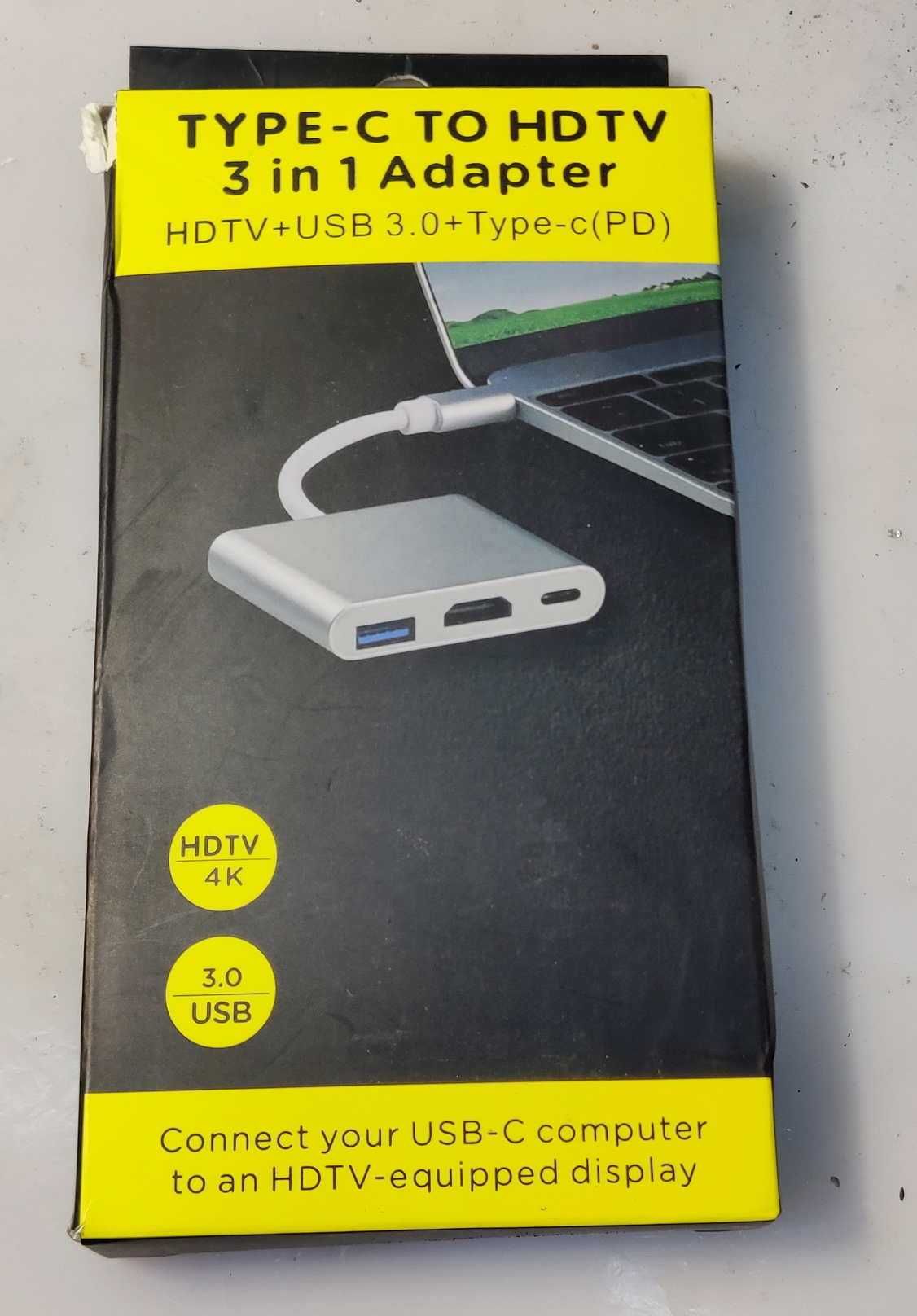 USB Type-C HUB адаптер USB3.0 HDMI Type-C PD переходник