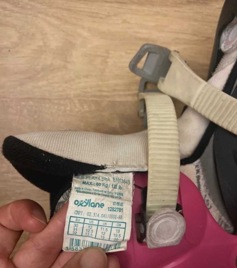 Patins em linha Oxelo tamanho 30 a 32